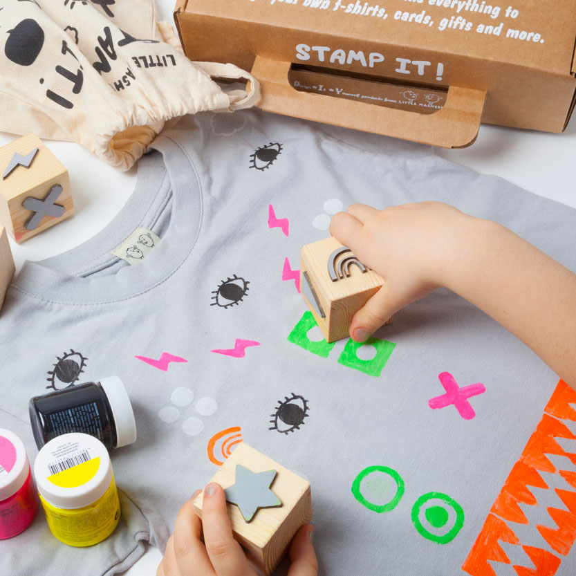 stamp kit creative kit tshirt shapes Little Mashers